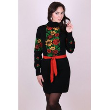 Knitted tunic "Rowan" red/yellow